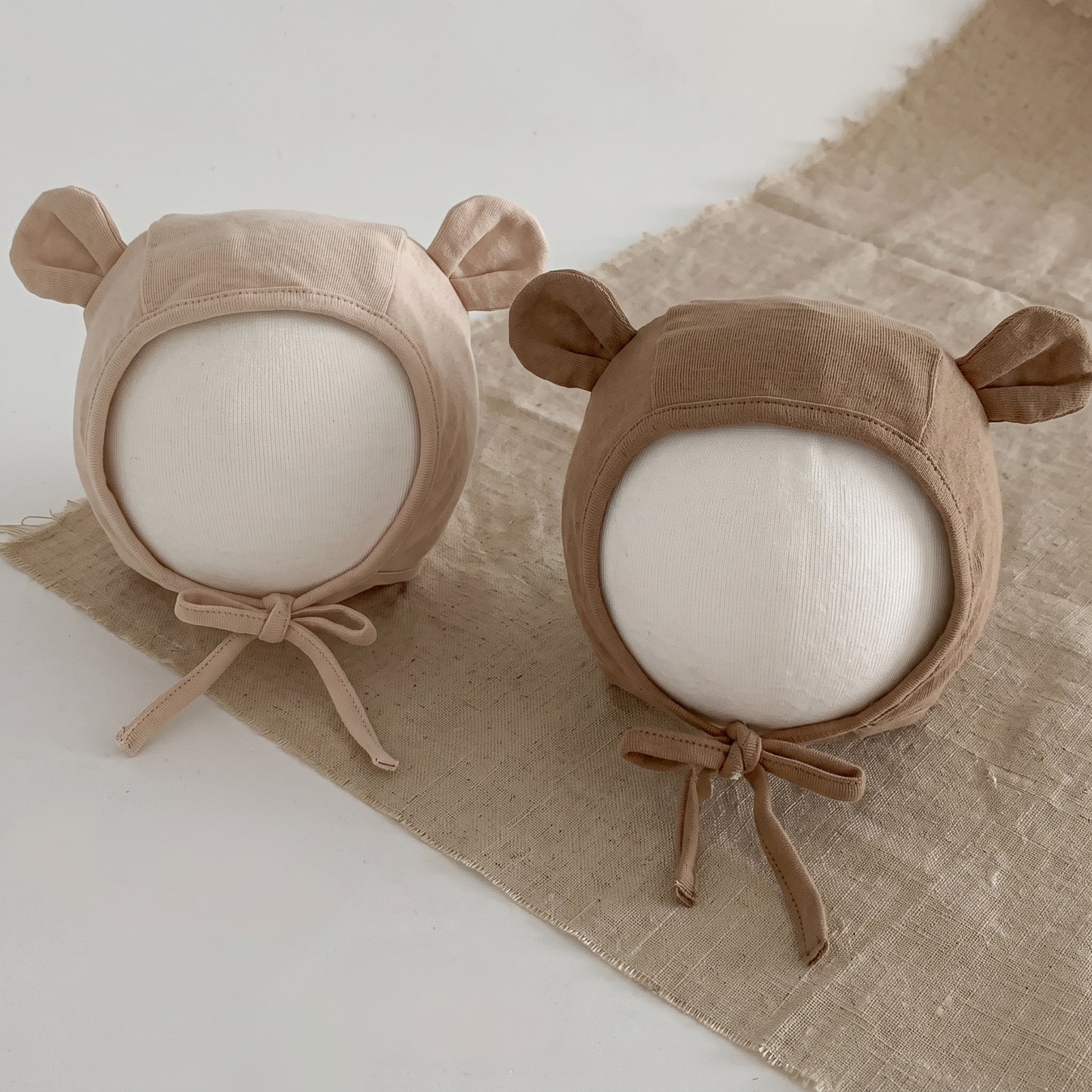 Bonnet ours bébé 🐻 — Coton doux 0-12M