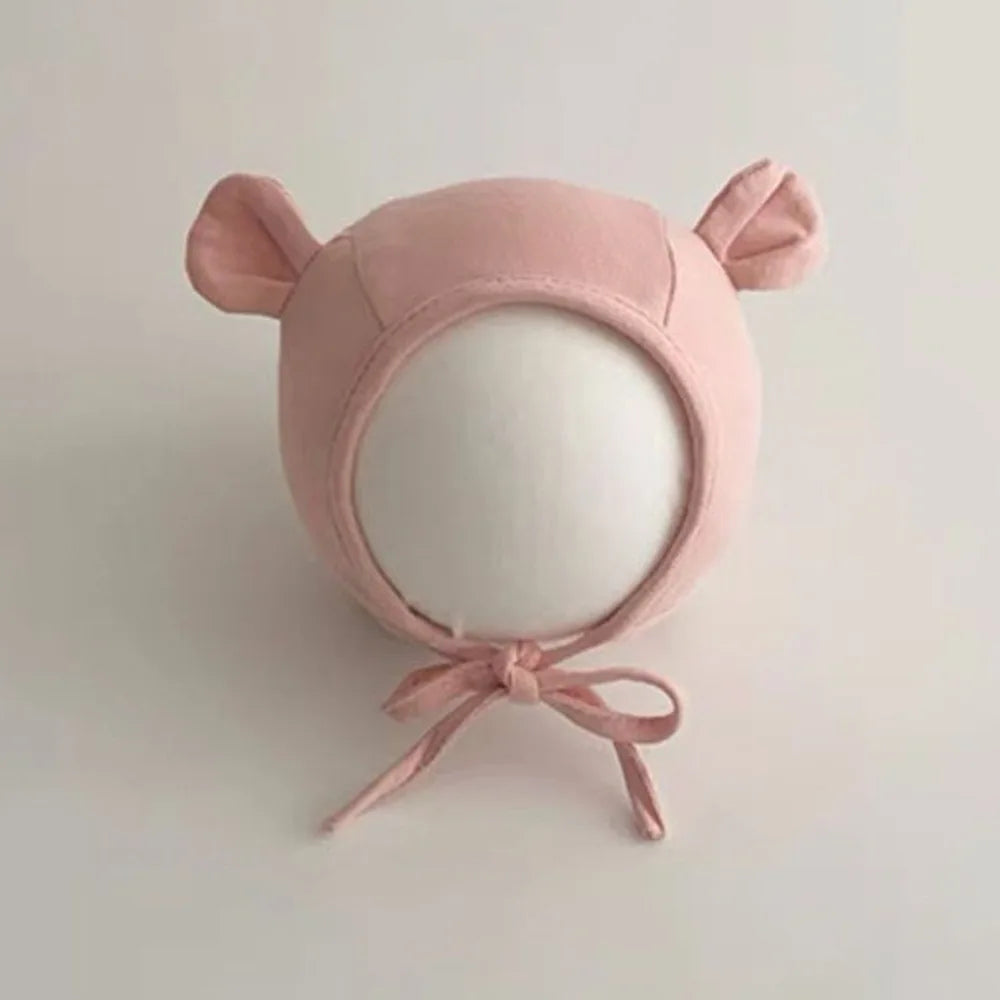 Bonnet ours bébé 🐻 — Coton doux 0-12M