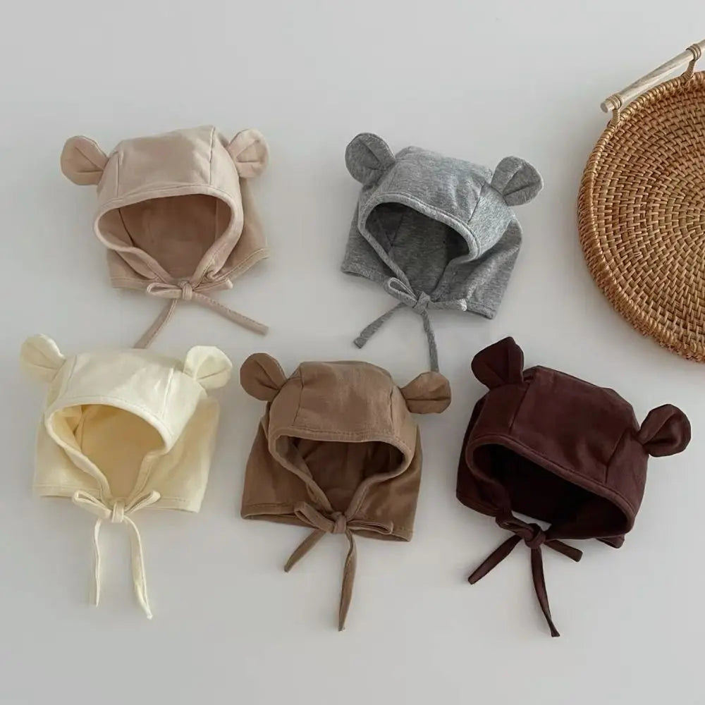 Bonnet ours bébé 🐻 — Coton doux 0-12M
