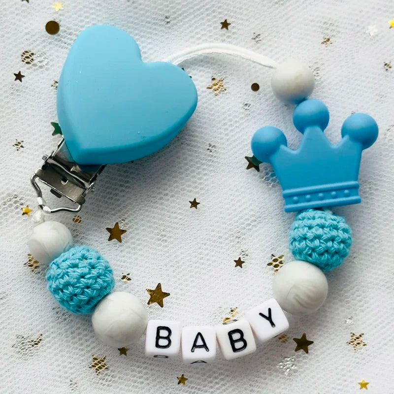 "Baby" Pacifier Clip 🍬 — Beechwood & Silicone