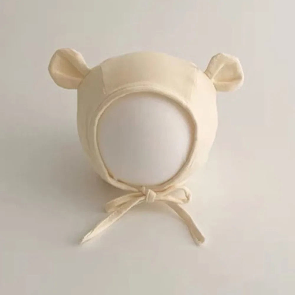 Bonnet ours bébé 🐻 — Coton doux 0-12M