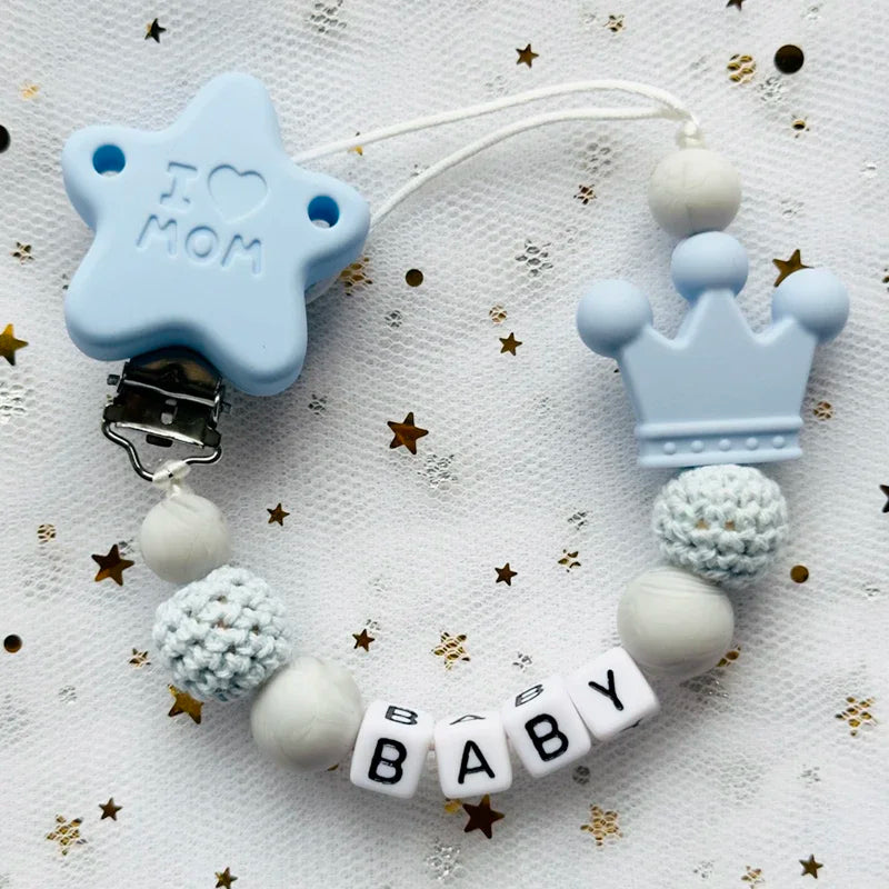 "Baby" Pacifier Clip 🍬 — Beechwood & Silicone