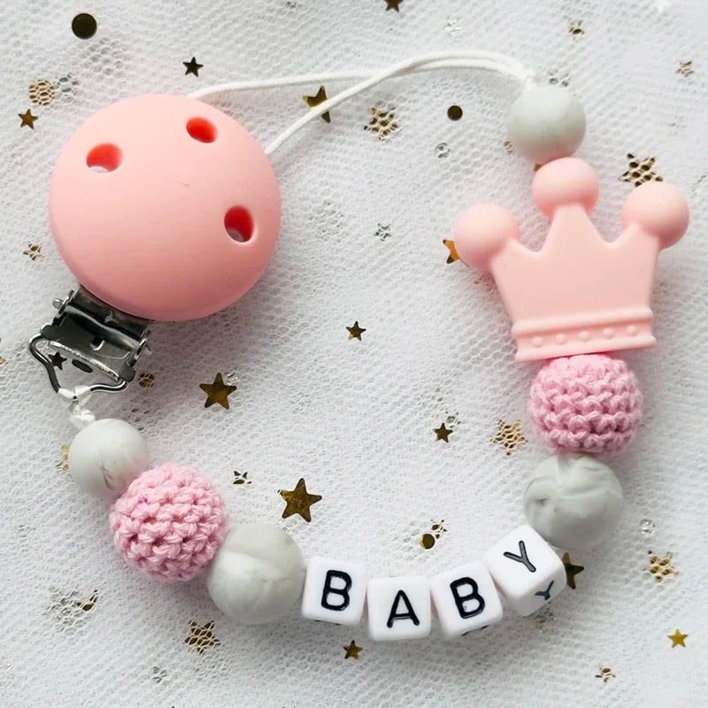 "Baby" Pacifier Clip 🍬 — Beechwood & Silicone