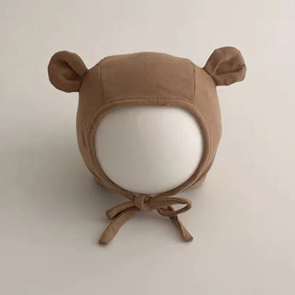 Bonnet ours bébé 🐻 — Coton doux 0-12M