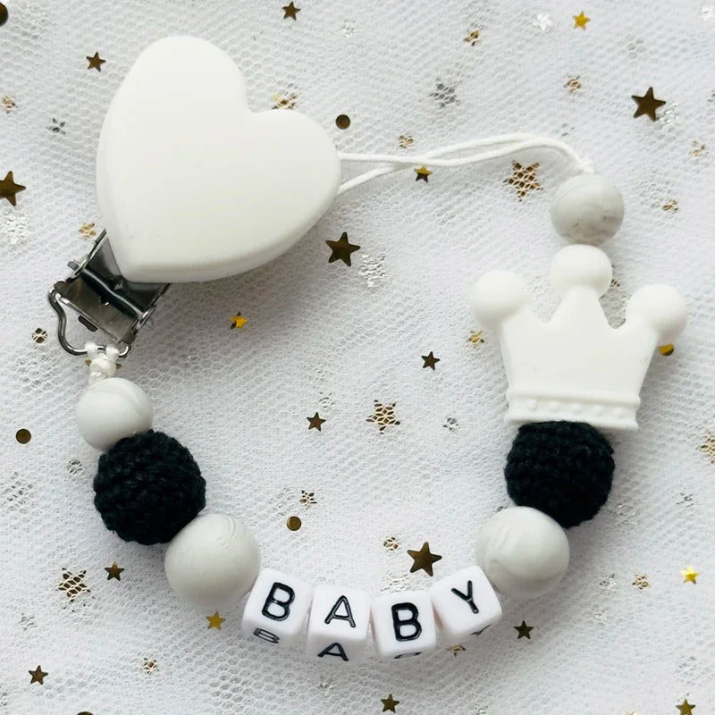 "Baby" Pacifier Clip 🍬 — Beechwood & Silicone