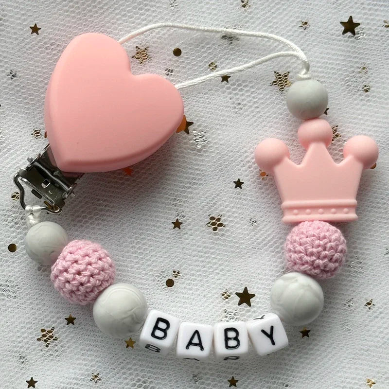 "Baby" Pacifier Clip 🍬 — Beechwood & Silicone