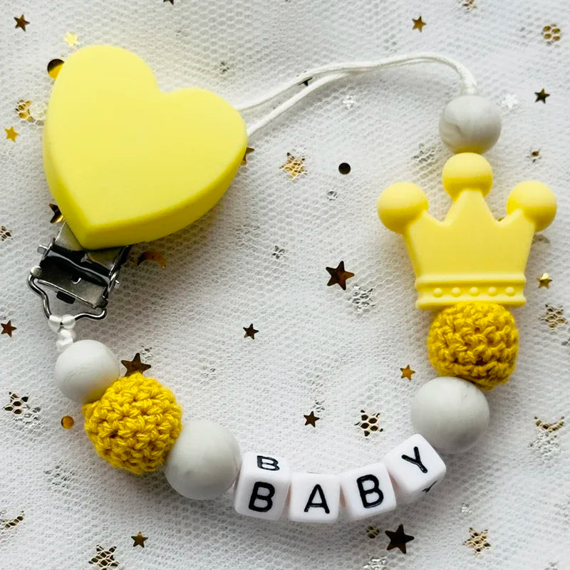 "Baby" Pacifier Clip 🍬 — Beechwood & Silicone