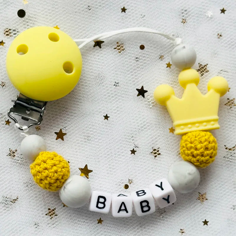 "Baby" Pacifier Clip 🍬 — Beechwood & Silicone