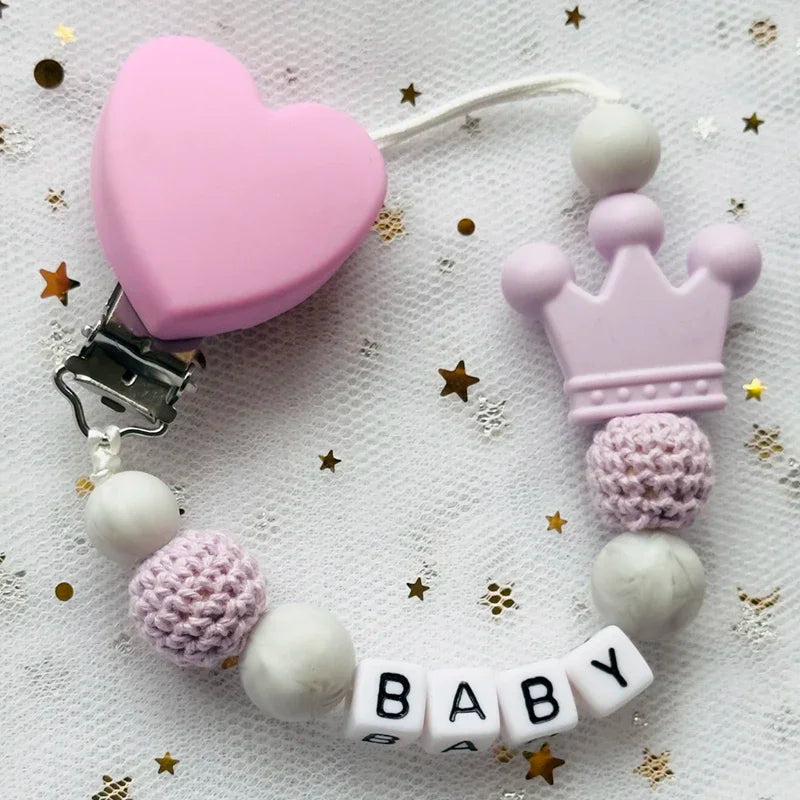 "Baby" Pacifier Clip 🍬 — Beechwood & Silicone