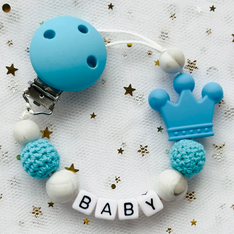 "Baby" Pacifier Clip 🍬 — Beechwood & Silicone