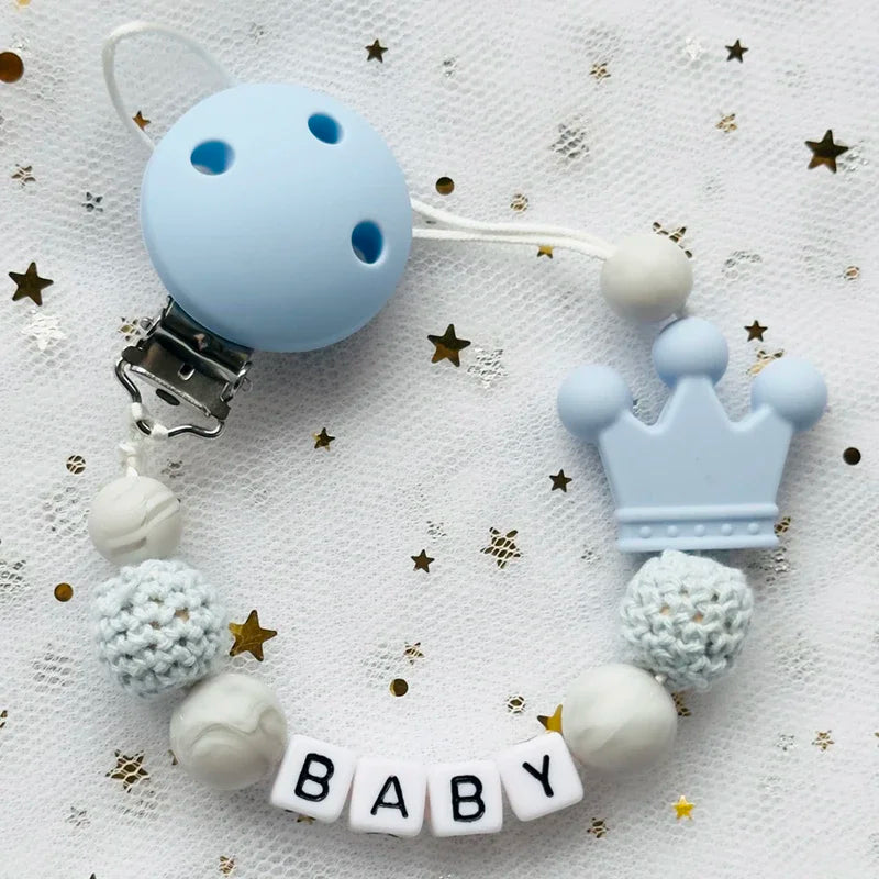 "Baby" Pacifier Clip 🍬 — Beechwood & Silicone