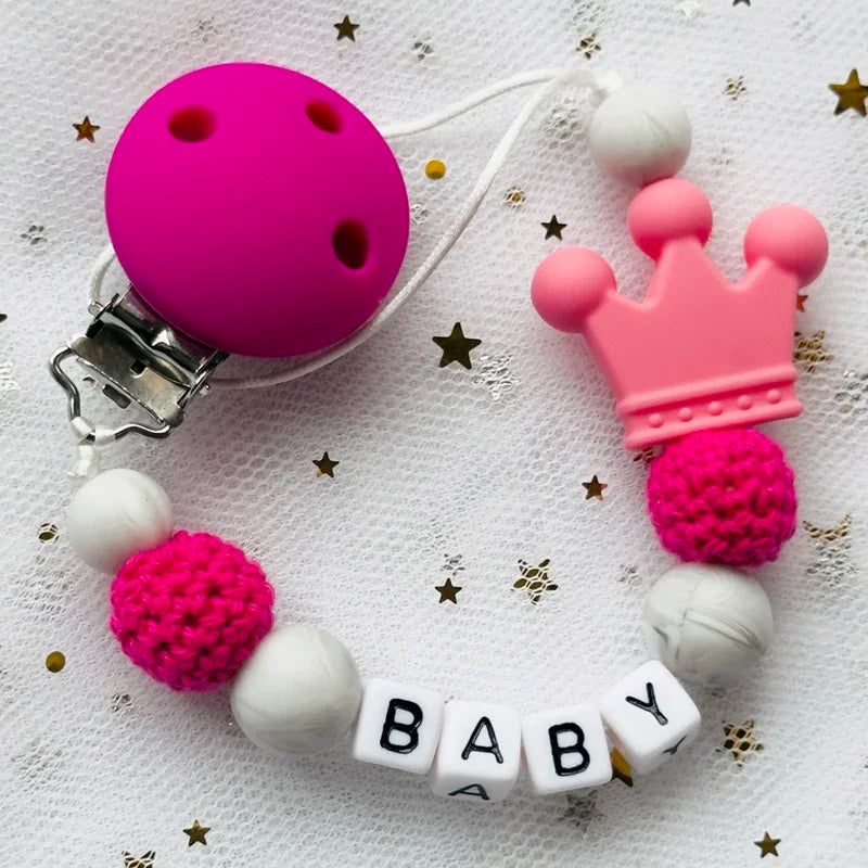 "Baby" Pacifier Clip 🍬 — Beechwood & Silicone